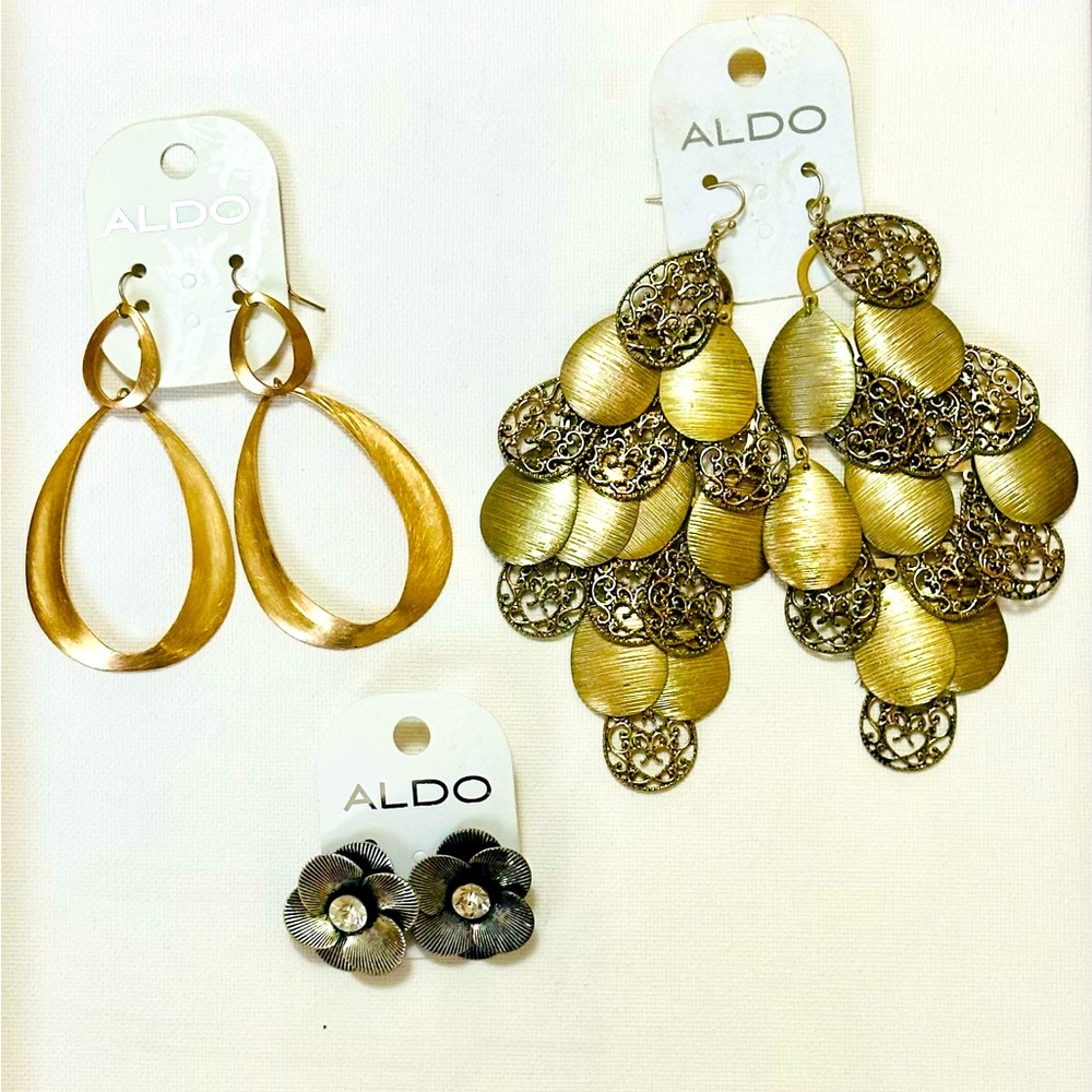 NWT Aldo 3 sets of unique Earrings Elegant Jewelry Collection
